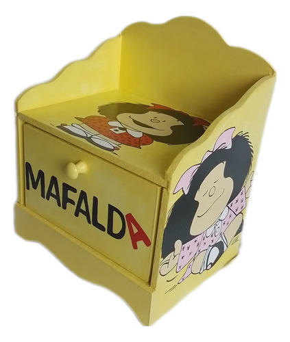 Mini Cajonera / Alhajero Pintando A Mano Mafalda 