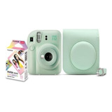 Kit Câmera Instax Mini 12 Bolsa + Filme - Verde Menta