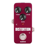 Pedal De Efectos Kokko Fds2 Distortion Guitarra Color Rojo