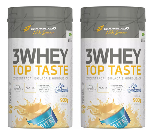 Kit 2x Whey 3w Top Taste 900g - Bodyaction