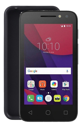 Funda De Teléfono Tpu Negra Para Alcatel Pixi 4 4.0