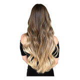 Promo! Extensiones De Cabello Seminatural Castaño Largo