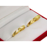 Par De Alianzas Facetadas Oro 18k Cod: 1010 5 Gramos