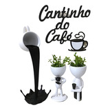 Kit Cantinho Do Café 4 Peças 20cm Decoração Cozinha 