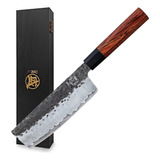 Cuchillo De Chef Nakiri Japonés Mitsumoto Sakari De 7 Pulgad