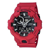 Casio G Shock - Reloj Casual De Cuarzo Para Hombre, Talla Ún Color De La Correa Rojo Color Del Bisel Rojo Color Del Fondo Negro