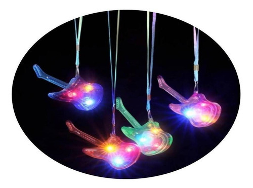 10 Collares Dije Luminoso Luz Led Fiesta Multicolor Neon 