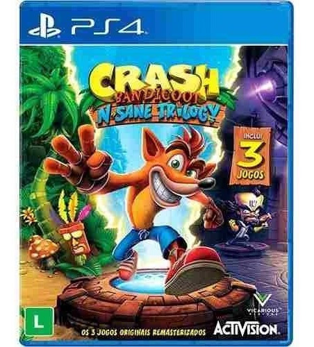 Crash Bandicoot Ps4 Trilogy 3 Jogos Mídia Física Novo