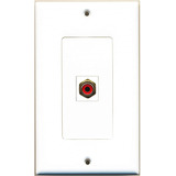 Placa De Pared Con Rca Subwoofer Audio Riteav Rojo Blanco