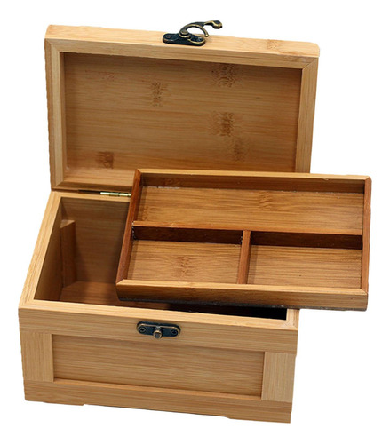 Caja De Joyería De Madera, , Soporte De Bambú, Caja De