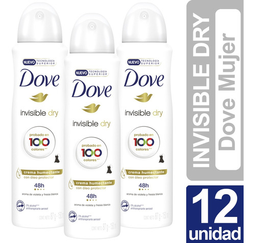  Dove Desodorante Variedades Aromas Mujer X12 Envio Gratis