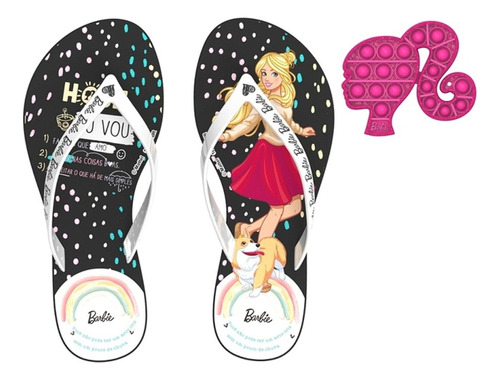 Chinelo Dedo Infantil Casual Com Pop It Barbie Ipanema 22788