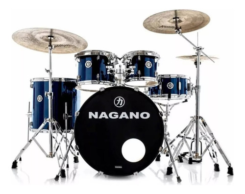 Bateria Acústica Nagano Drums Modelo Garage Rock22 Bluenight