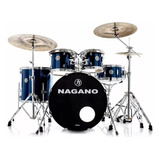 Bateria Acústica Nagano Drums Modelo Garage Rock22 Bluenight