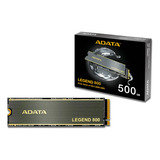 Ssd 500gb M.2 Nvme Adata Legend 800 Pcie Gen4 X4 2280 Aleg-800-500gcs Velocidade De Leitura 3500mb/s Pc Notebook