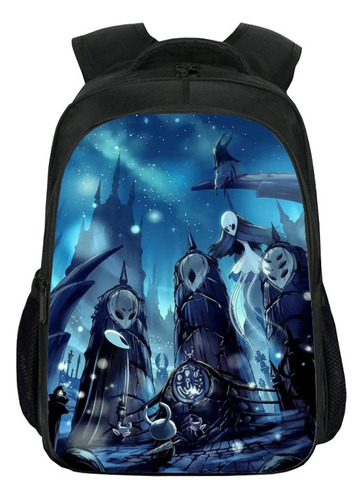 Nova Mochila Escolar Estampada Hollow Knight De Camada Dupla