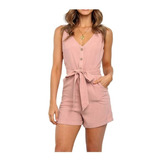 Vestido Enterizo Casual Para Mujer Vestido Tipo Short