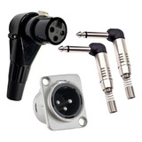 Kit 4 Plugs Conectores Xlr E P10 Santo Angelo