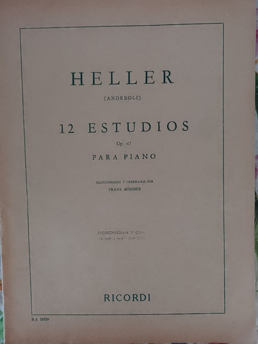 Heller - 12 Estudios Para Piano Op. 47