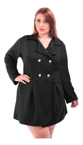 Sobretudo Casaco Jaqueta Feminina Plus Size Outono/inverno