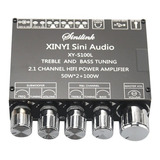 Placa Amplificador Digital 2x1 200w Xy-s100l Bluetooth 5.0