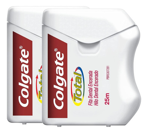 Hilo Dental Colgate Encerado 2 Cajas Con 25 Metros C/u