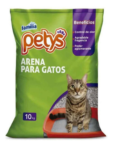 Arena Sanitaria Para Gatos Petys Aglomerante 10 Kg