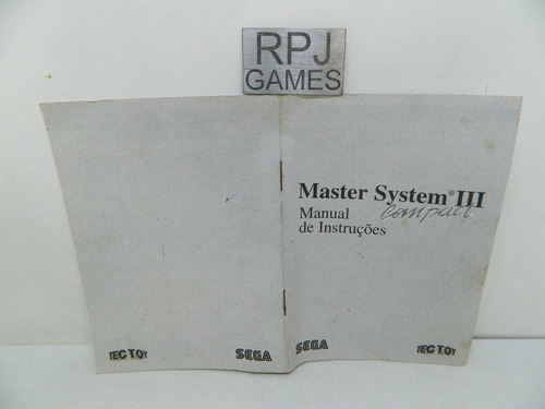 Somente O Manual Tectoy Do Master System 3 Compact - Loja Rj