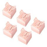 50 Unidades De Caixas De Lembrancinhas De Borboleta Rosa Par