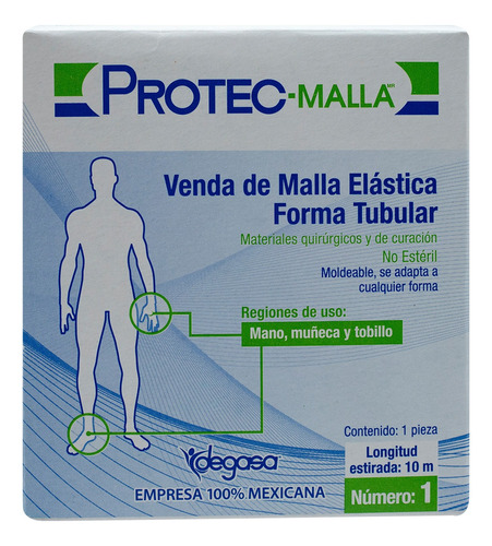 Protec-malla Para Muñeca Tobillo N°1 Longitud 10mts 1 Pieza Color Blanco
