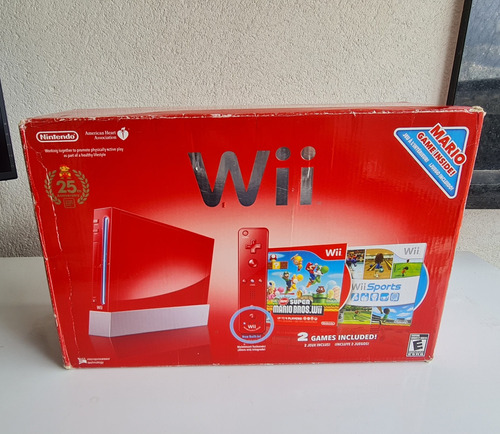 Nintendo Wii Vermelho - Edição 25 Anos Mario