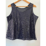 Remera Musculosa Blusa De Fiesta Lentejuelas