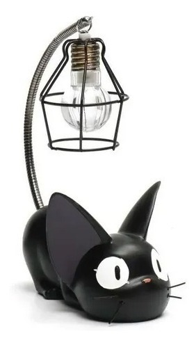 Lámpara De Gato Negro Con Luz Led Resina Y Metal Nuevo Xl 