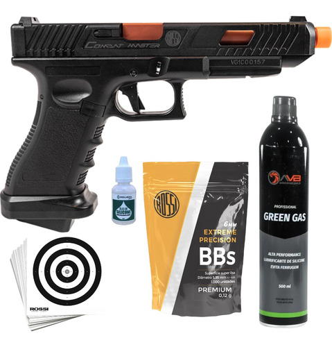 Pistola Glock 17 Gk Combat Master Gbb De Airsoft Rossi 6mm