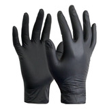 Guantes Descartables Antideslizantes One Glove Color Negro Talle Xl De Nitrilo X 100 Unidades