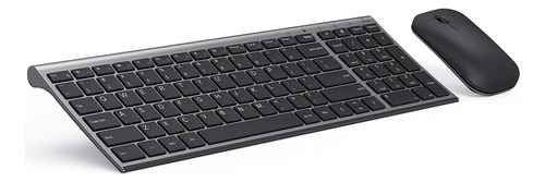 Teclado Y Mouse Inalámbrico Recargable Con Diseño Ultrafino