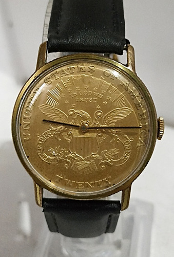 Auténtico Reloj Suizo Moneda Camy Antíguo Y Raro No Rolex