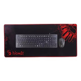 Mousepad Gamer 80 X 30 Cm Grande Cor Preto Desenho Impresso Desenho Em Vermelho