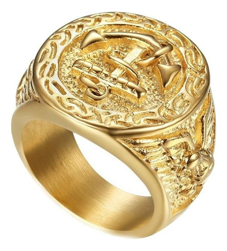 Anillo De Oro Anillo De Ancla Anillo De Fiesta Para Hombre