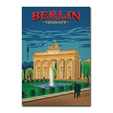 Berlín Alemania Travel Vintage Art Imán Para Nevera, Tamaño 