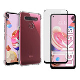 Funda Antichoque Goma + Vidrio Para LG K51s 