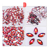 500 Unidades De Gel Decorativo Glitter Horse Eye Rhinestones