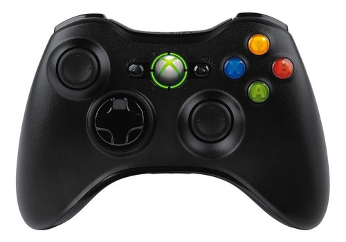 Controle Joystick Manete Sem Fio Xbox 360 Black