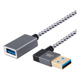 2 Cables De Extension Usb Macho 90 Grados A Hembra