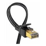 Cable Ethernet Cat 8 40 Pies, 26awg Nylon Trenzado Cable De 