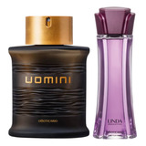 Combo Uomini Colônia 100ml + Linda Irresistível Colônia 100ml Perfume Masculino E Feminino O Boticário  Fragrância Exclusiva E Jovial.