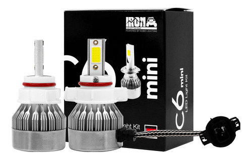 Kit Faro Foco Led C6 Mini Iron Led H1 H3 H4 H7 H11 9006 12v