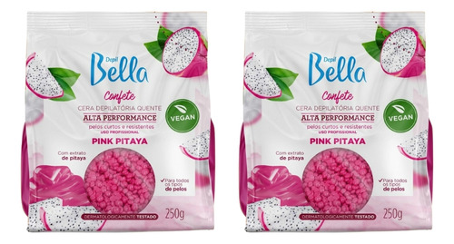 Depilatorio Depil Bella Cera Confete 250g Pink - Kit C/ 2un