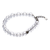 Phiten Pulsera De Cuarzo Cristal Nacarado