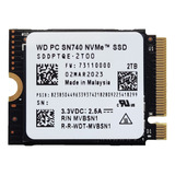 Unidade De Estado Sólido Wd Sn740 2tb 2230 Nvme Pcie4.0x4